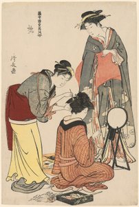 Divertissements des Tachibana, de la série "Une Collection de Beautés Contemporaines des Quartiers de Plaisir (Tosei yuri bijin awase)" - Torii Kiyonaga