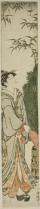 Geisha jouant au volant et à la raquette - Torii Kiyonaga
