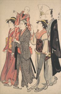 Ichikawa Danjuro V et sa famille, 1782