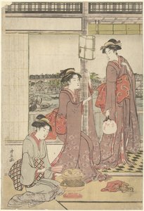 Fête de la lune - Torii Kiyonaga