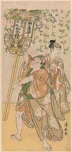 Les acteurs Azuma Tozo III et Otani Tokuji, d