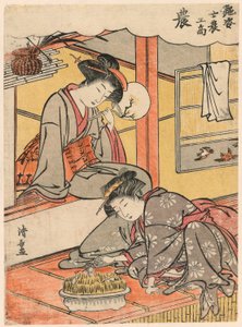 Le Fermier (No) de la série Beautés illustrant les quatre classes sociales (Adesugata shi no ko sho) - Torii Kiyonaga