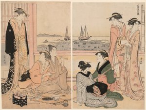 Le quatrième mois, de la série "Douze mois dans le sud (Minami juni ko)" - Torii Kiyonaga