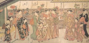 Le spectacle de pivoines - Torii Kiyonaga