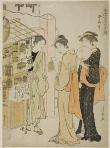 Le Sixième Mois, de la série "Visites Mensuelles à la Mode aux Lieux Sacrés des Quatre Saisons" - Torii Kiyonaga
