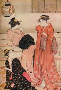 Trois filles sur la véranda d