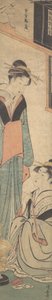 Deux filles parlant près du brasero, vers 1785 - Torii Kiyonaga