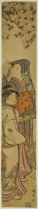 Deux femmes regardant les cerisiers en fleurs - Torii Kiyonaga