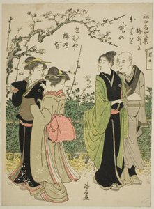 Umeyashiki, de la série "Collection de lieux célèbres à Edo (Edo meisho shu)"