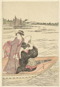 Ferry sur la rivière Sumida - Torii Kiyonaga