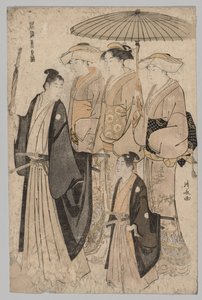 Femme du Yoshiwara et ses assistantes, 1752-1815 - Torii Kiyonaga