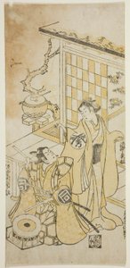 Les acteurs Takinaka Hidematsu I et Sanogawa Ichimatsu I - Torii Kiyonobu II