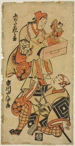 Les acteurs Fujita Hananojo et Ichikawa Danjuro II - Torii Kiyonobu I