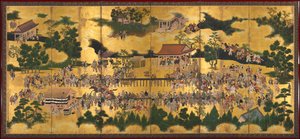 Course de Chevaux au Sanctuaire de Kamo, 1615-50 - Tosa School