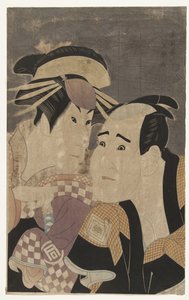 Portrait buste de Sanogawa Ichimatsu III et Ichikawa Tomiemon