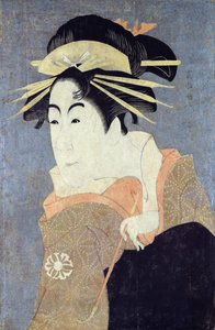Matsumoto Yonesaburo dans le rôle de la courtisane Kewaizaka No Shosho (Shinobu) dans la pièce 
