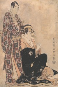 Sagawa Kikunojo III en tant que courtisane Katsuragi, et Sawamura Sojuro, 1794