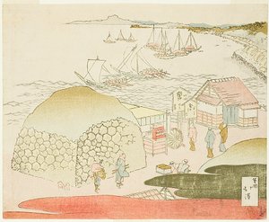 Vue de Takanawa - Totoya Hokkei