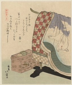 Kimono avec lapin - Totoya Hokkei