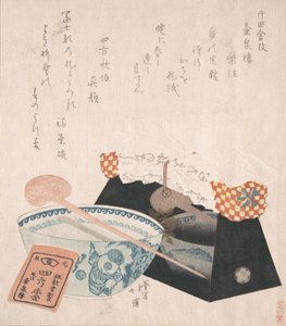 Oreiller pour femmes et un bol, 19e siècle - Totoya Hokkei