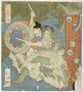 Le batteur, n° 1 de la série "La porte rocheuse du printemps" - Totoya Hokkei