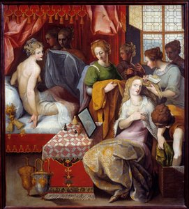 Hyante et Clymene à leur toilette - Toussaint Dubreuil