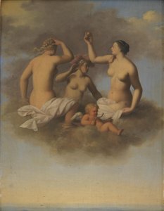 Junon, Minerve et Vénus avec Cupidon - Toussaint Gelton