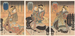 Trois courtisanes de la maison Tamaya - Toyokuni (II) , Utagawa