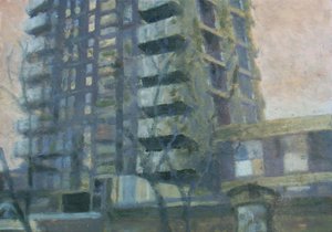 Un endroit pour vivre 19, 2011 (huile sur contreplaqué) - Trevor Burgess