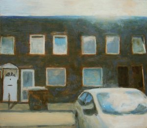 Un endroit pour vivre 25, 2012 (huile sur contreplaqué) - Trevor Burgess