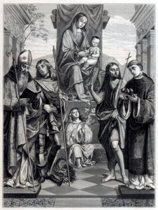 Madone assise sur un trône entourée de saints, vers 1494-1517, 1870 - Trichon