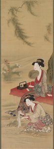 Sous le saule, après 1778 - Tsukioka Sessai