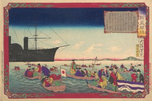 Chronique de la Restauration Impériale Kokoku isshin kenbunshi, juin 1876 - Tsukioka Yoshitoshi