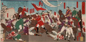 La mort de Murata Sansuke - Tsukioka Yoshitoshi