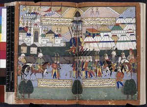 Armée ottomane de Lala Mustafa Pasha défilant devant les murs de Tiflis, de 