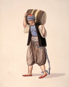 Prisonnier enchaîné, période ottomane, troisième quart du XVIIIe siècle - Turkish School