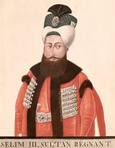 Sultan Selim III (1761-1808) 18e-19e siècle (aquarelle sur papier) - Turkish School