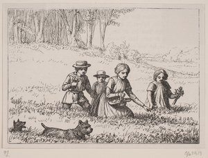 Illustration de "Dans le Pré", poème de Christian Richardt - Ubekendt