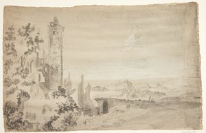 Paysage avec ruines - Ubekendt