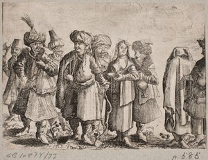 Hommes et femmes en costumes orientaux - Ubekendt
