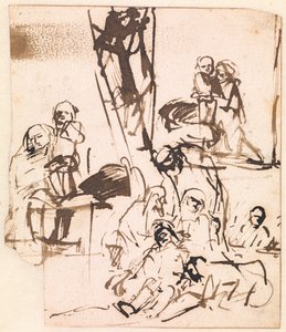 La Lamentation et deux études de Marie et l