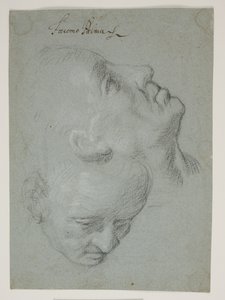 Deux études de visages masculins - Ubekendt Ubekendt
