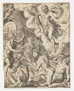 Le Christ aux limbes - Ubekendt efter Dirck Volckertsz. Coornhert efter Maarten van Heemskerck