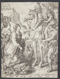 Abigaïl apaisant David - Ubekendt efter Maarten van Heemskerck