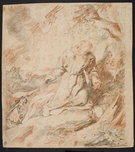 La stigmatisation de Saint François - Ubekendt efter Peter Paul Rubens