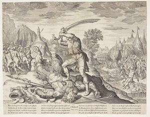 David décapitant Goliath - Ubekendt efter ubekendt efter Maarten van Heemskerck