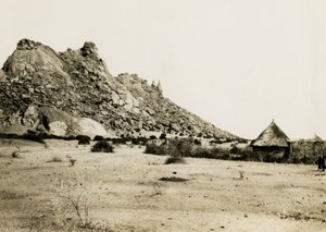 Huttes près du Gebel Sagadi, Soudan, photographie d