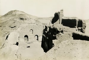 Intérieur du grand donjon (qasr) du monastère de Saint-Siméon, Assouan, Égypte, photographie d