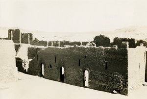 Logement dans les terrasses inférieures du monastère de Saint-Siméon, Assouan, Égypte, photographie d