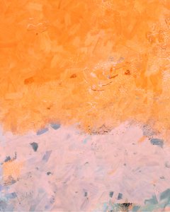 Abstrait « Orange Blush » - Uma Gokhale